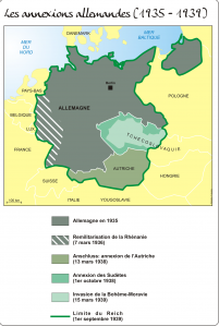 Les annexions allemandes entre 1935 et 1939